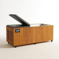 Cedar Cold Plunge Built for Daily Recovery, 304 Stainless Basin, Whisper-Quiet Chiller, Touchscreen — Studio Shot
