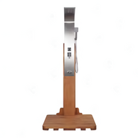 Outdoor Shower Tower Built for Resort-Level Luxury, Teak & Steel Design, Thermostatic Mixer, Rainfall Canopy