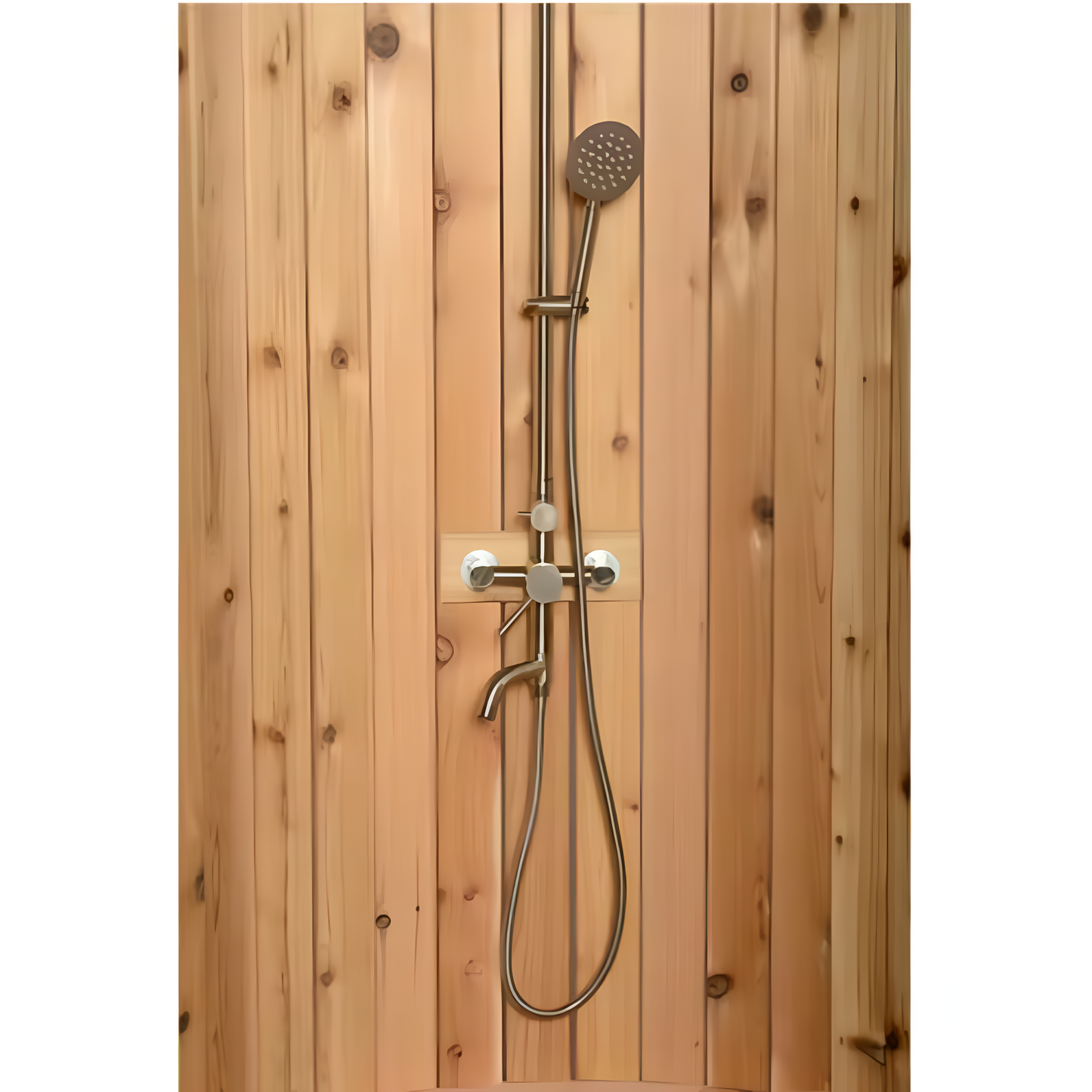 CedarHaven Arcadia Corner Cedar Outdoor Shower Enclosure