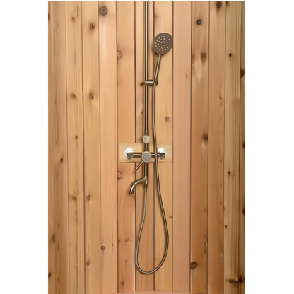 CedarHaven Arcadia Corner Cedar Outdoor Shower Enclosure