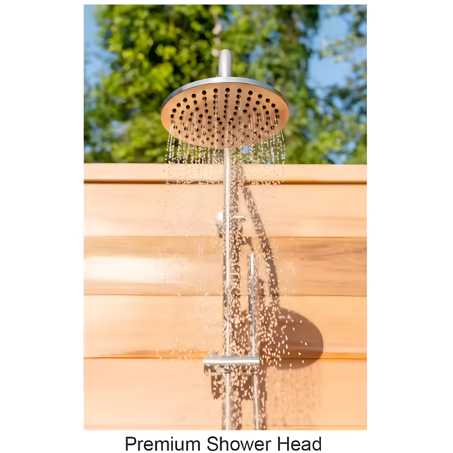 SolaceCraft Aegis Slat Cedar Outdoor Shower Cabana