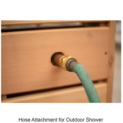 SolaceCraft Aegis Slat Cedar Outdoor Shower Cabana