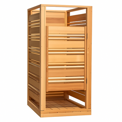 SolaceCraft Aegis Slat Cedar Outdoor Shower Cabana